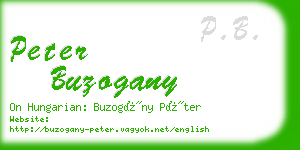 peter buzogany business card